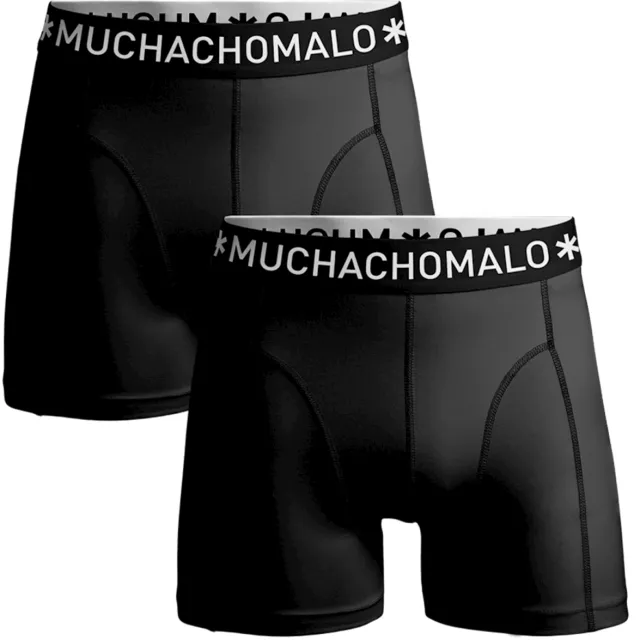 Muchachomalo Heren 2-pack Boxershorts Microfiber Zwart