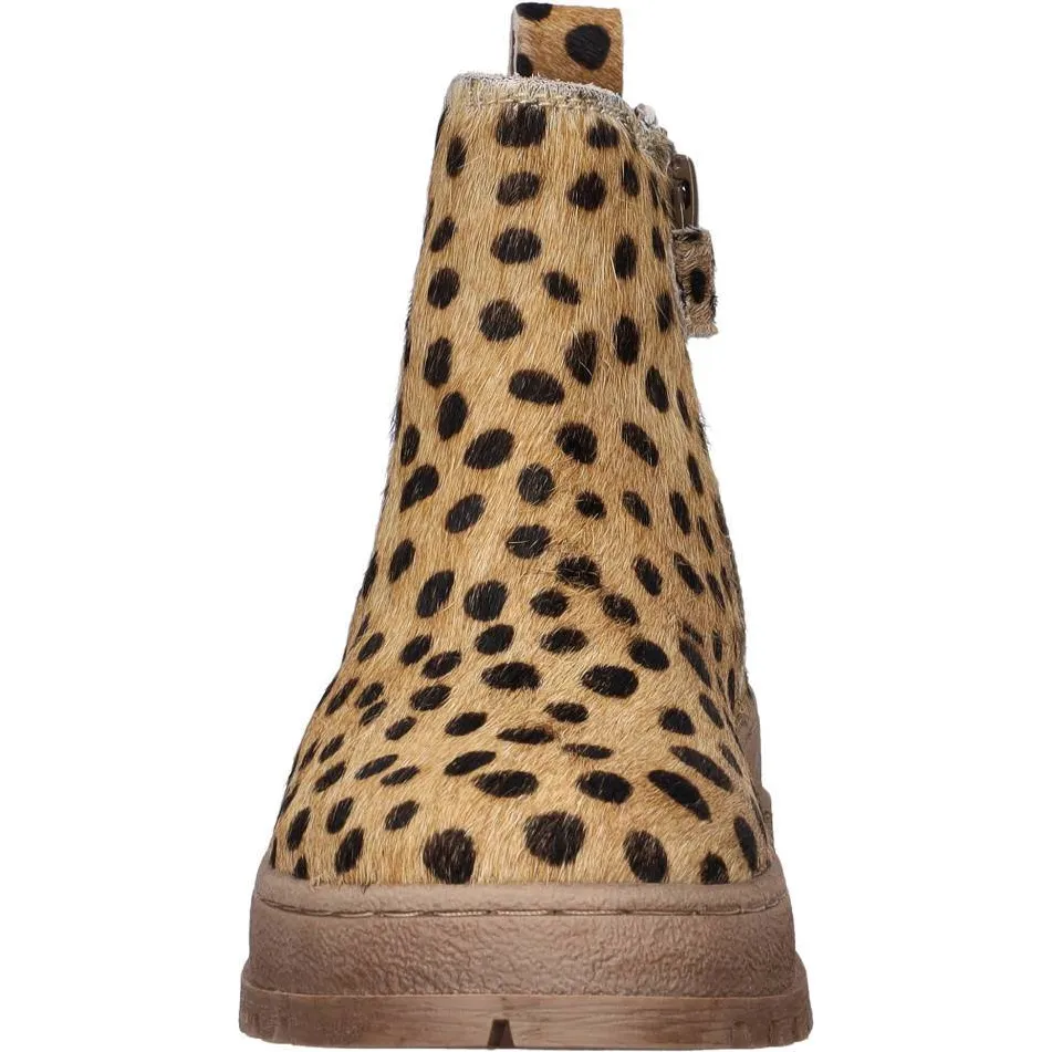 Nelson Kids enkelboots met profielzool en dierenprint - beige/zwart, foto 2