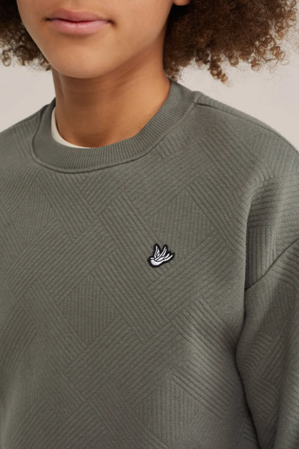 WE Fashion sweater - grijsgroen, foto 6