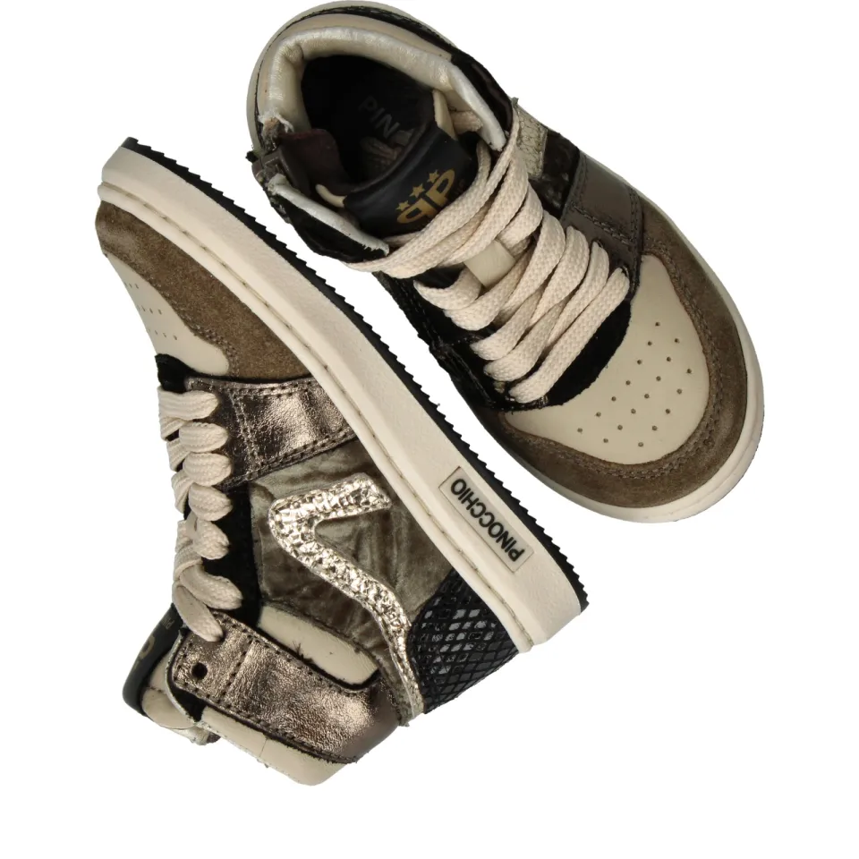 Pinocchio P1765 hoge sneakers taupe, foto 7