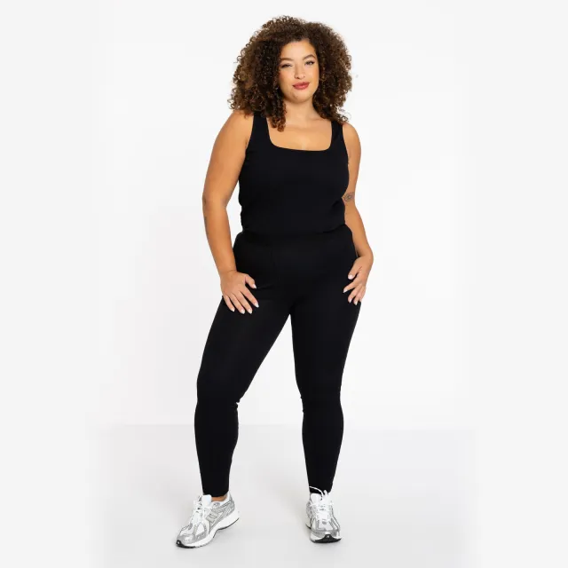 Yoek Tanktop LOUNGE | Zwart