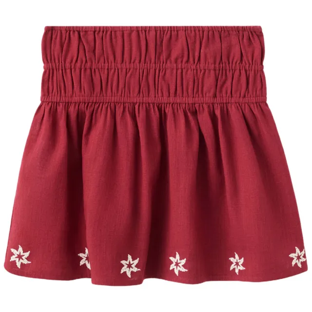 Mango Kids korte rok met borduursels rood, foto 2
