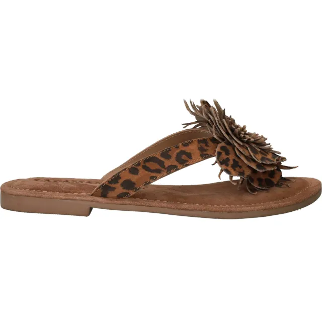 Lazamani Nomi Flower Slippers Dames Bruin, foto 2