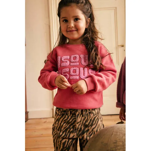 Daily7 rechtvallende sweater met tekst - roze, foto 3
