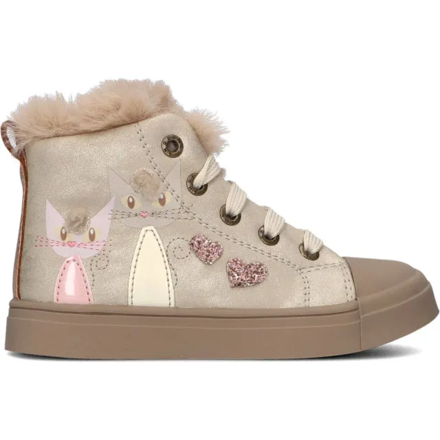 Shoesme SH24W035 hoge sneaker goudkleur