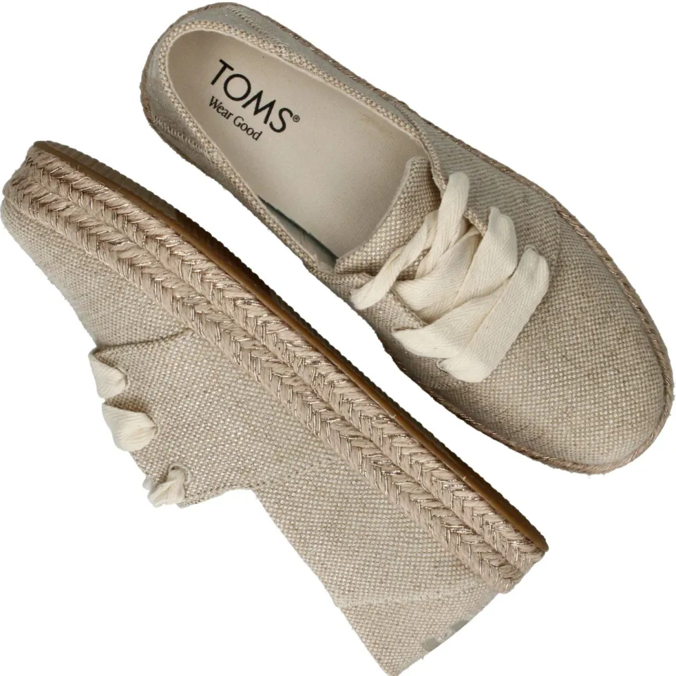 Toms Carolina Lace Up espadrille beige, foto 7