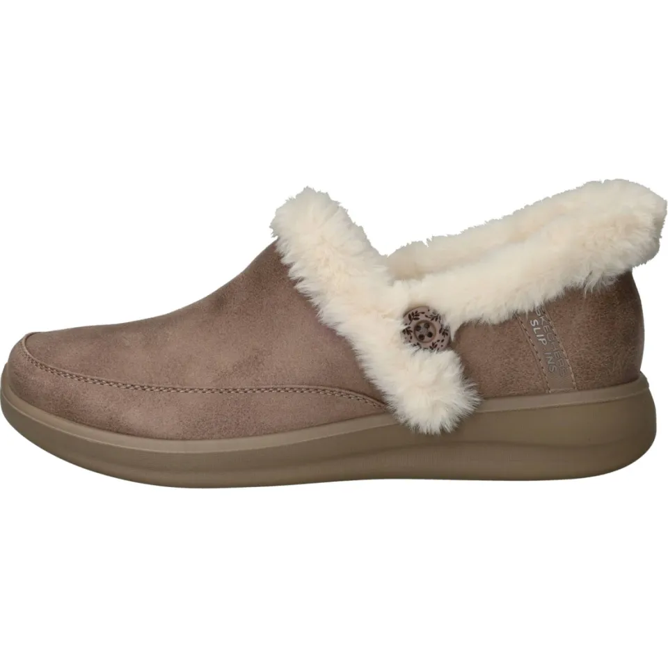 Skechers Slip-Ins Cozy Escape Pantoffels Dames Beige, foto 8