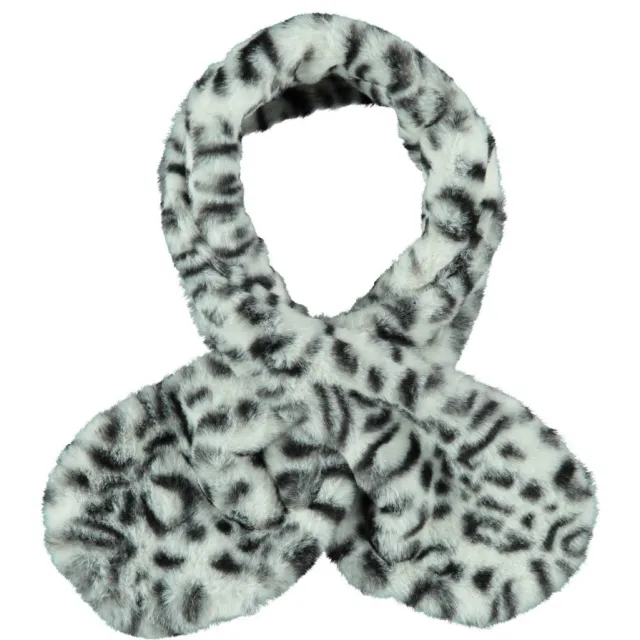 Sarlini imitatiebont sjaal panterprint wit Zand/wit