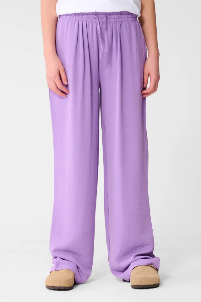 Shoeby high waist casual broek paars met textuur, foto 3