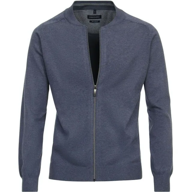 Casa Moda Sweater Casamoda Vest Zip Blauw