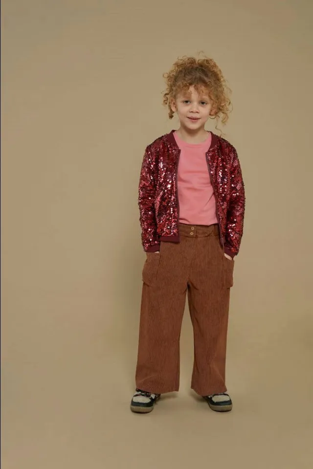 Jubel jasje met pailletten rood