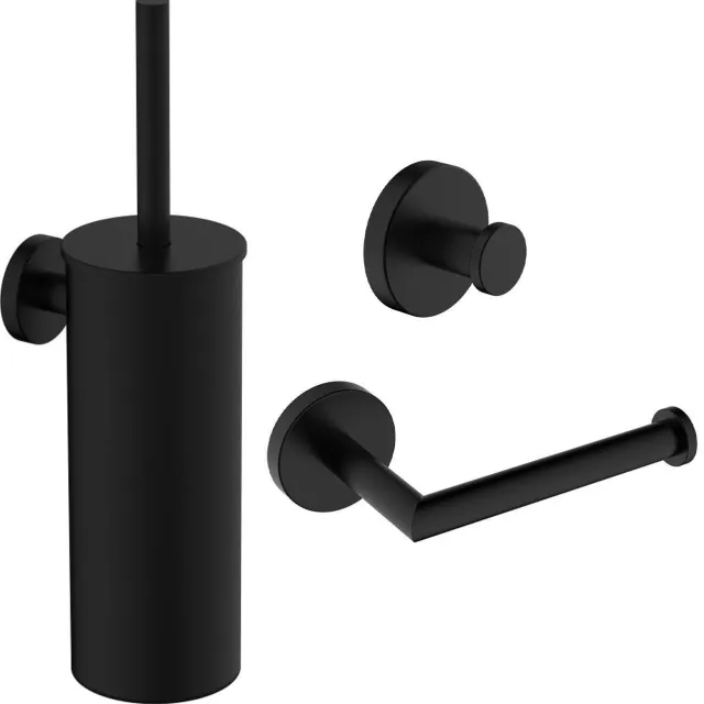 Wiesbaden Alonzo Toilet Accessoires Set Mat Zwart