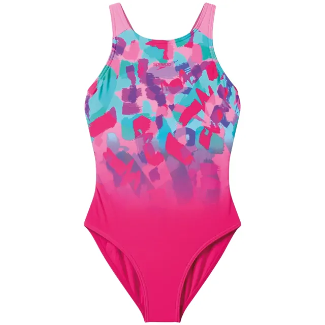 Speedo Printed Pulseback badpak roze