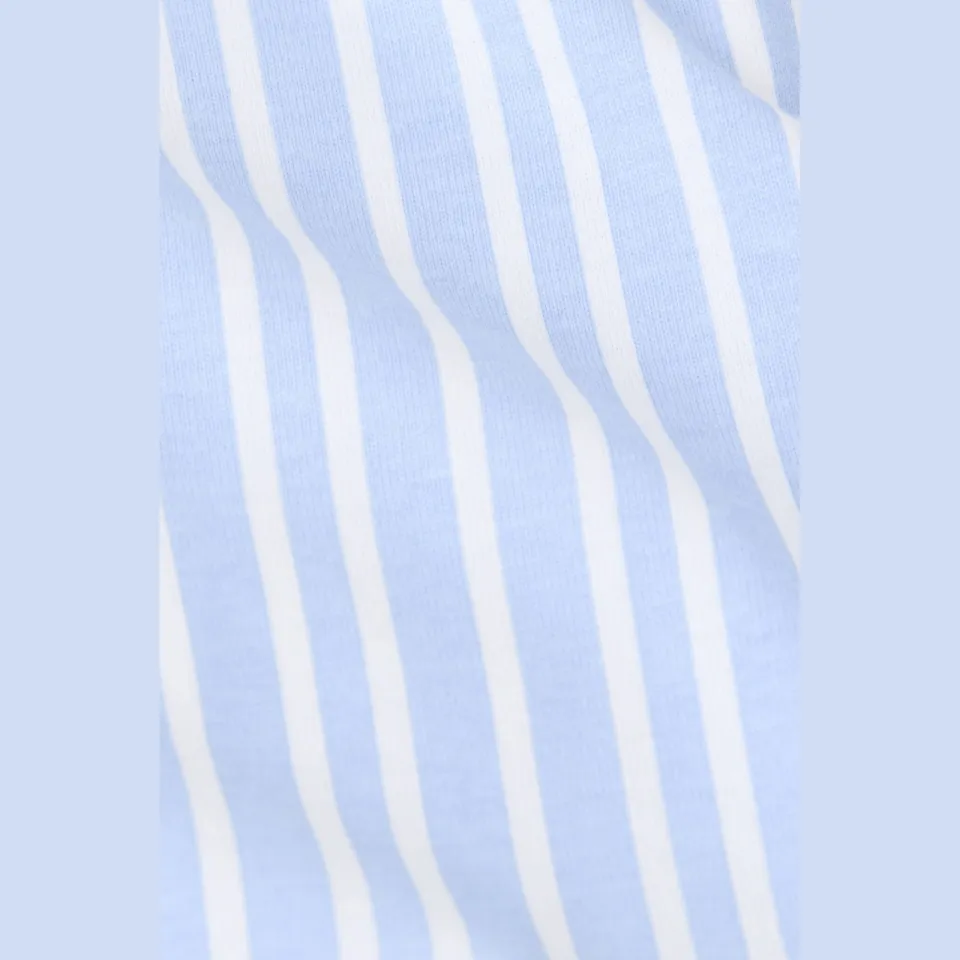 Mango Kids gestreepte pyjama lichtblauw/wit, foto 4