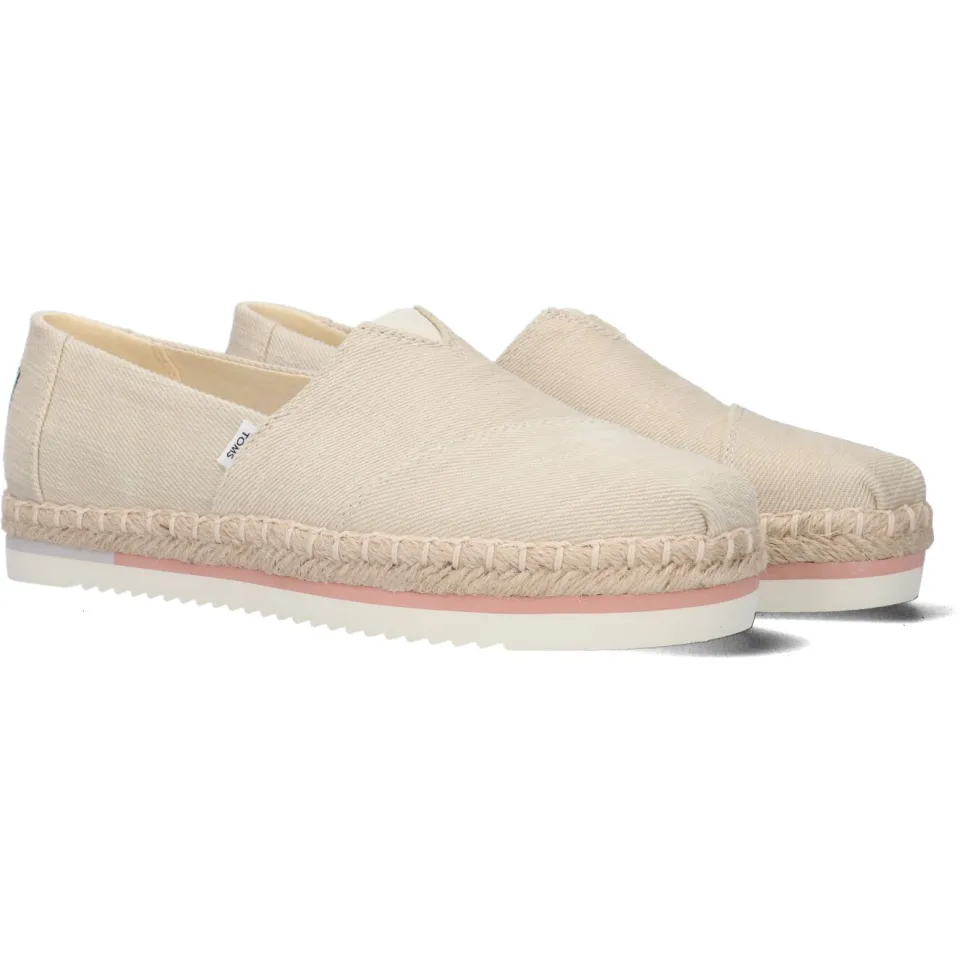 Toms Dames Espadrilles Alpargata Platform Rope - Beige, foto 2