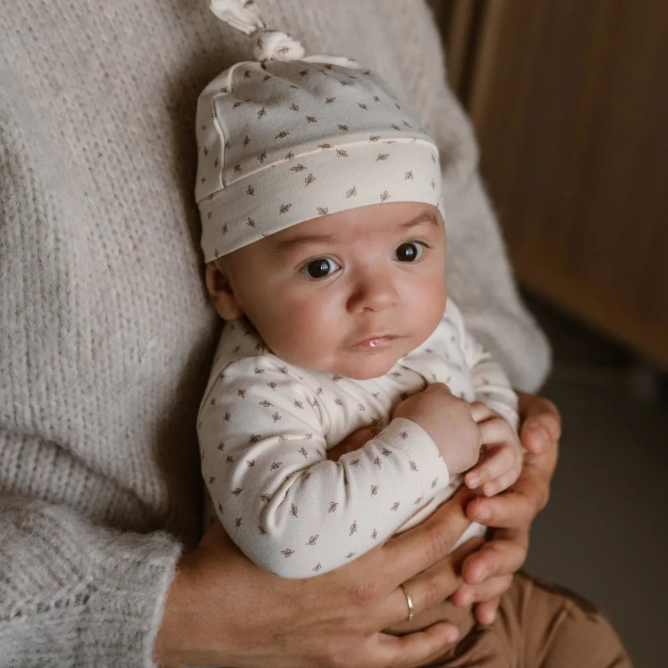 Dirkje romper + broek + muts bruin/offwhite, foto 3