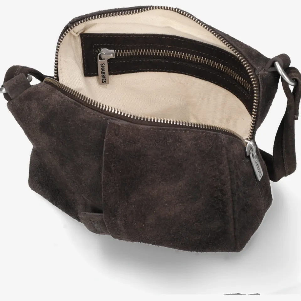 Shabbies Amsterdam Saar Stitched crossbodytas donkerbruin, foto 2