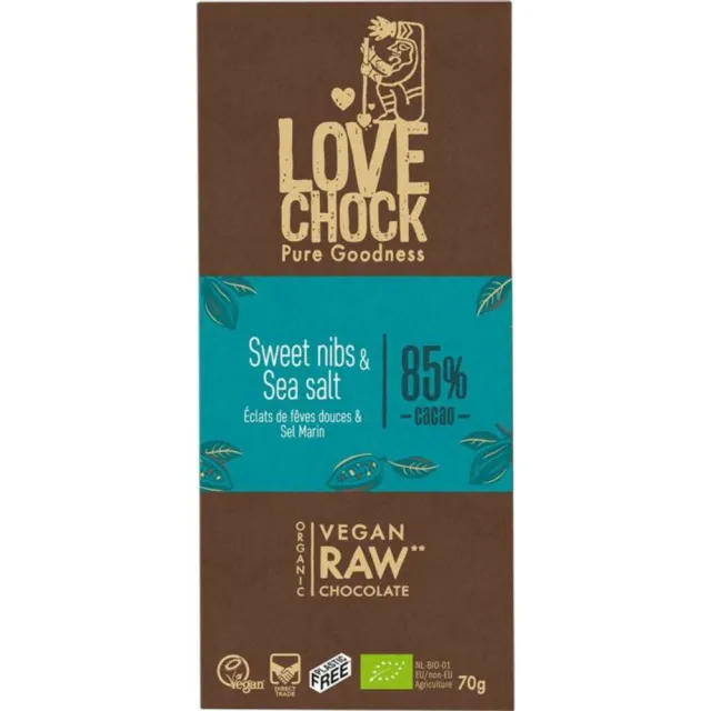 Lovechock Sweet Nibs & Sea Salt Bio 70 gr