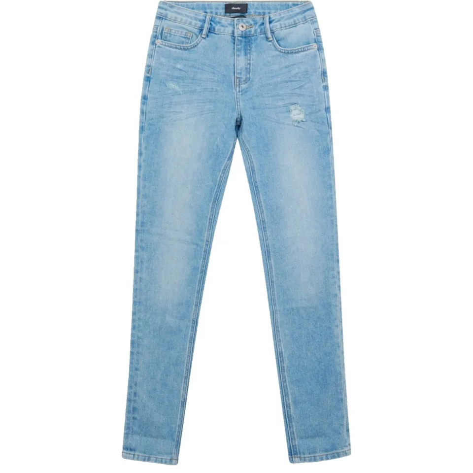 Shoeby tapered fit jeans light blue denim, foto 2