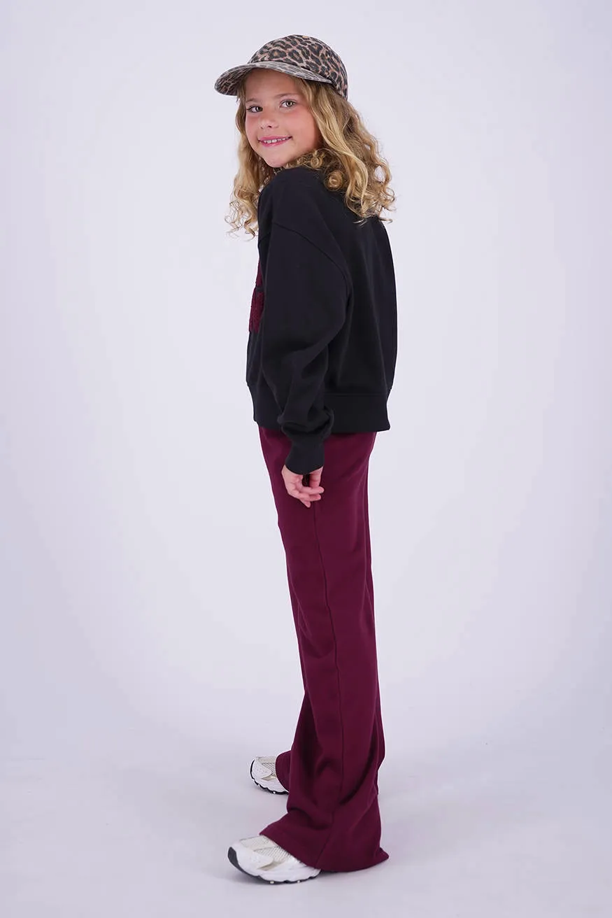 Vingino wide leg casual broek donkerrood, foto 5