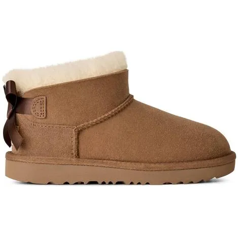 Ugg Ultra Mini Bailey Bow enkellaarsje kastanjebruin Chestnut