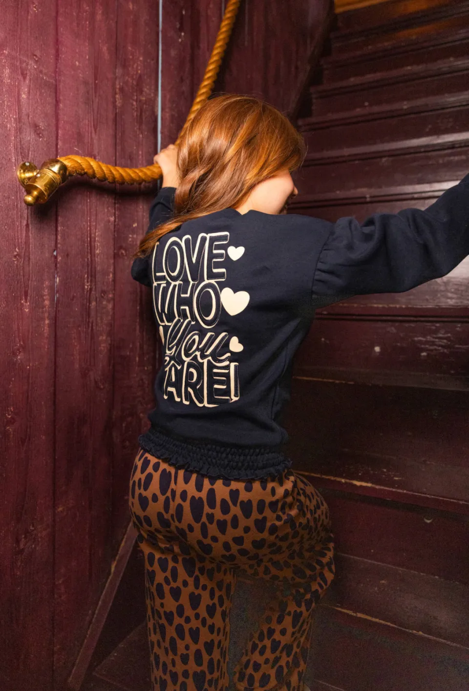 LOOXS little rechtvallende sweater met backprint - donkerblauw, foto 6