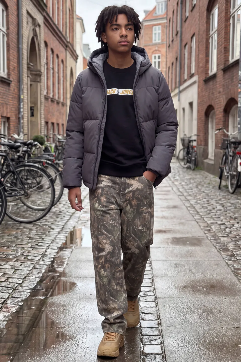 Jack & Jones JUNIOR sweater met tekst - zwart, foto 4