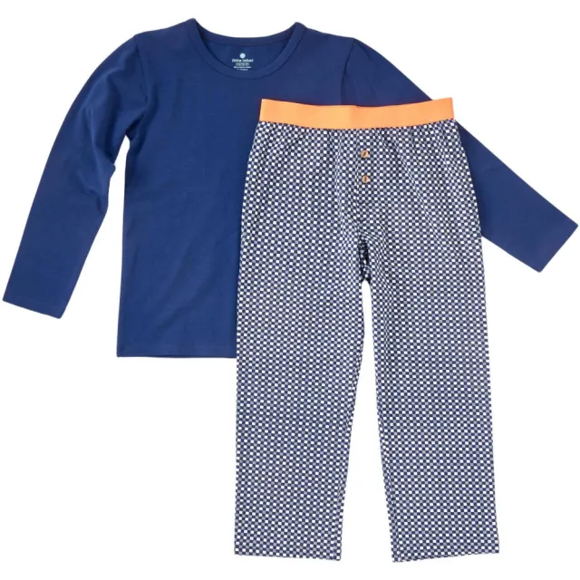 Little Label geruite pyjama blauw, foto 2