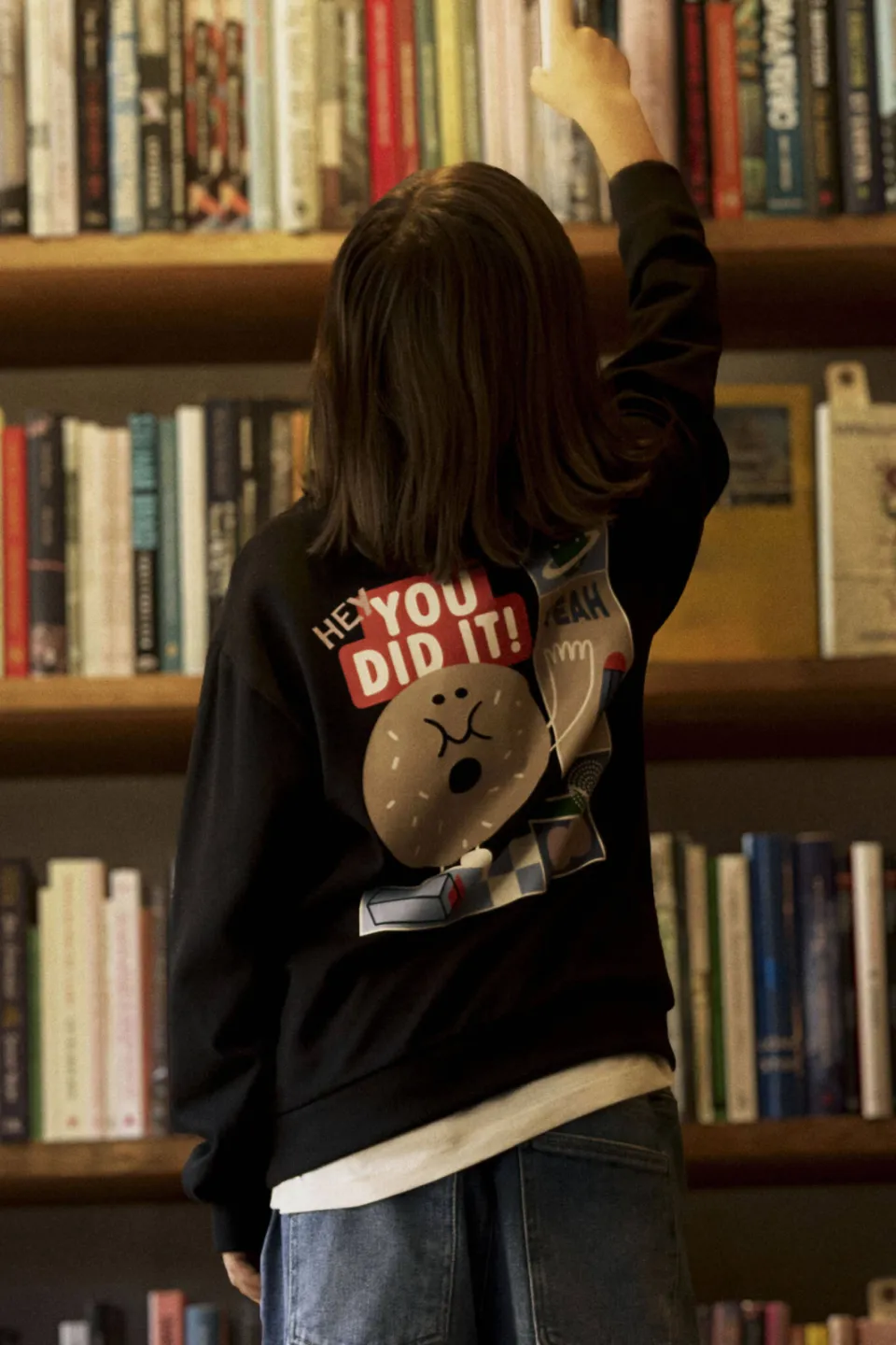 NAME IT KIDS sweater met backprint - zwart, foto 4