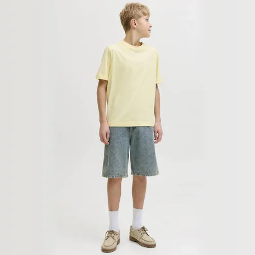 Jack & Jones t-shirt lichtgeel met tekst, foto 3