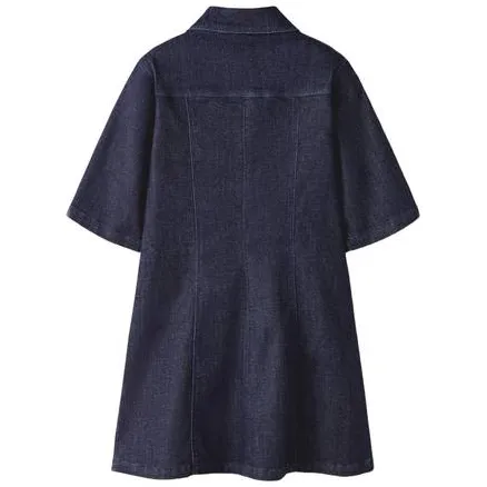 NAME IT midi spijkerjurk donkerblauw dark blue denim, foto 3