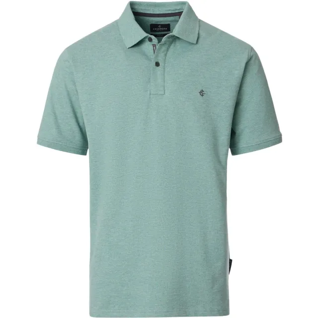 Casa Moda Polo Shirt Korte Mouw Casamoda Polo Stretch Melange Groen