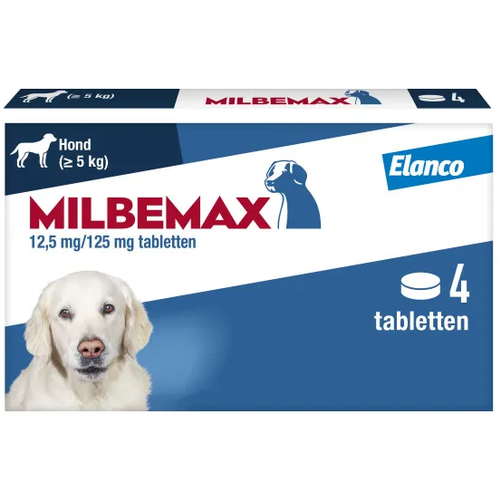 Milbemax ontwormingstabletten hond vanaf 5 kg 2 tabletten