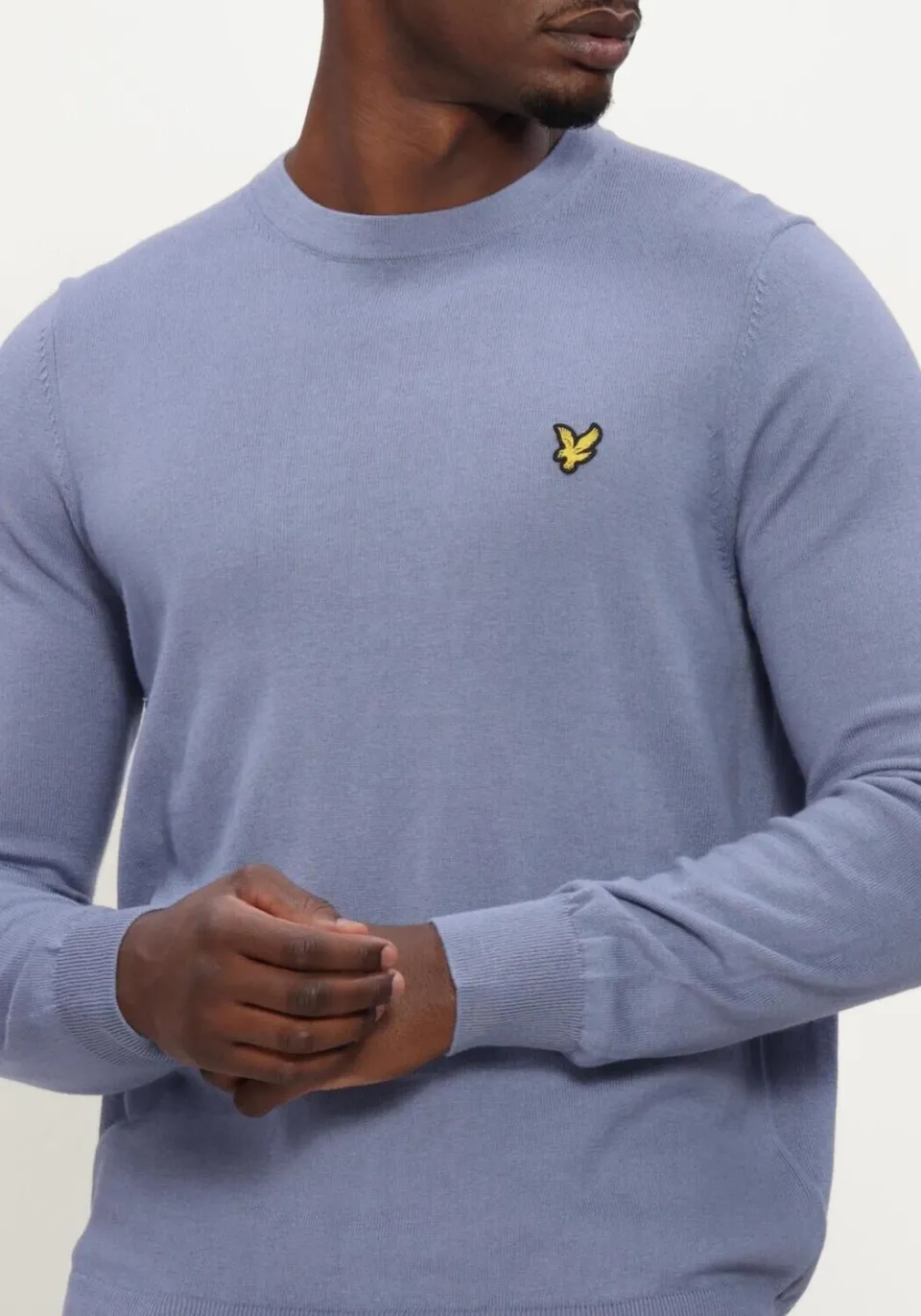 Lyle & Scott Heren Truien & Vesten Cotton Merino Crew Neck Jumper - Blauw, foto 4