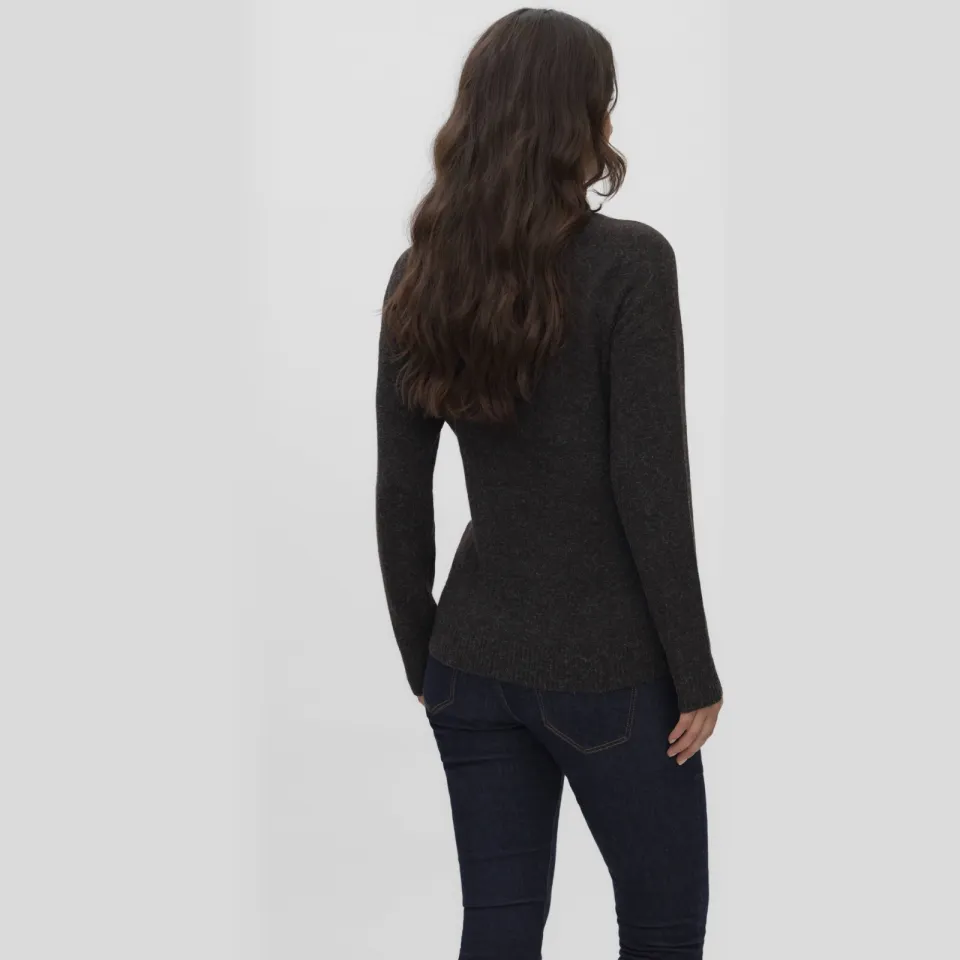 Vero Moda MATERNITY zwangerschaps trui gebreid bruin/antraciet, foto 5
