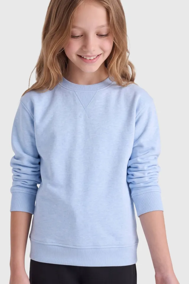 KIDS ONLY GIRL sweater met borduursels - lichtblauw