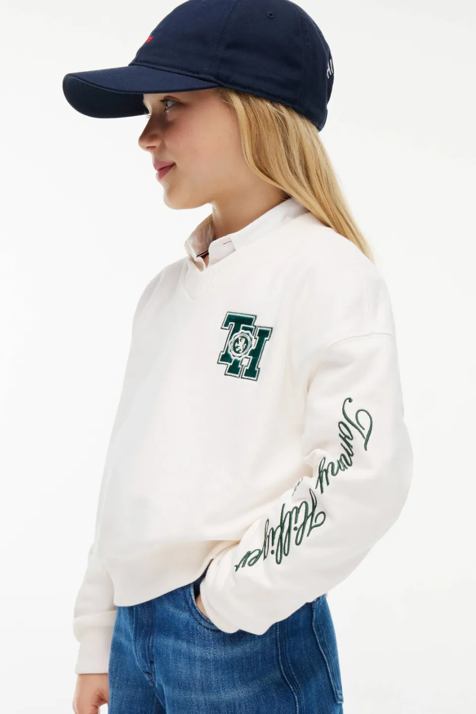 Tommy Hilfiger sweater met tekst - offwhite, foto 4