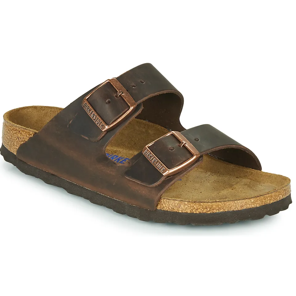 Birkenstock Arizona nubuck sandalen bruin, foto 3