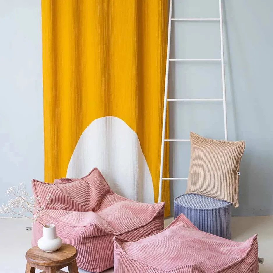 Wigiwama Roze Mousse Vierkante Ottoman, foto 2