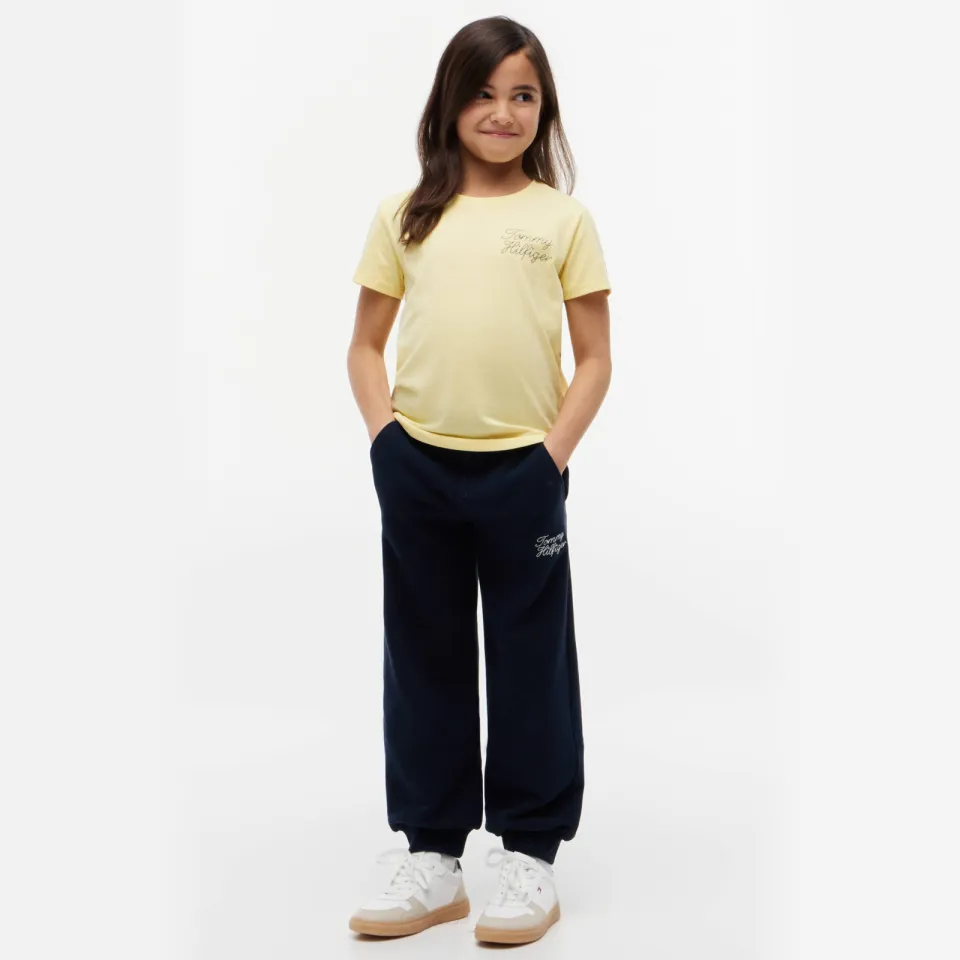 Tommy Hilfiger t-shirt geel met tekst