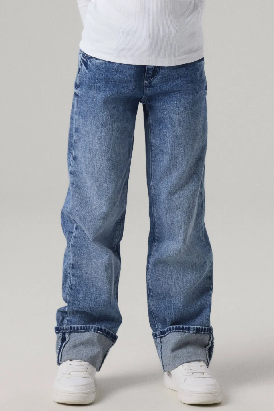NAME IT KIDS straight leg jeans medium blue denim, foto 7