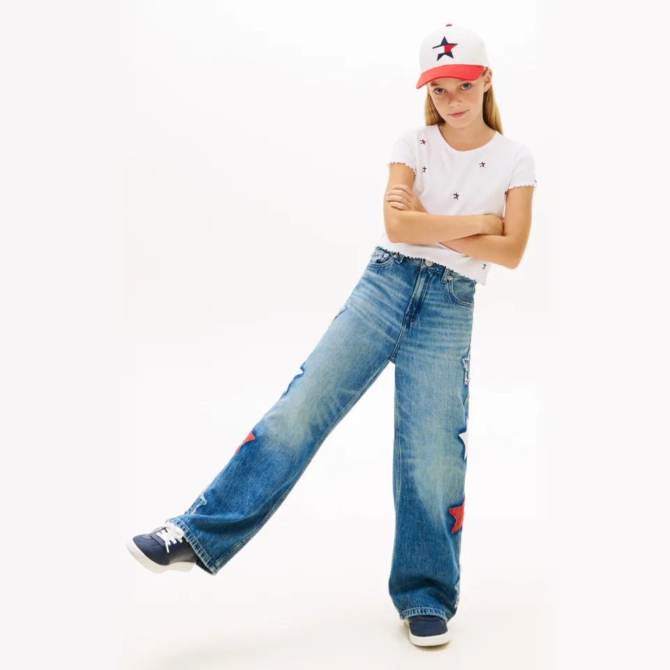 Tommy Hilfiger t-shirt met borduursels wit
