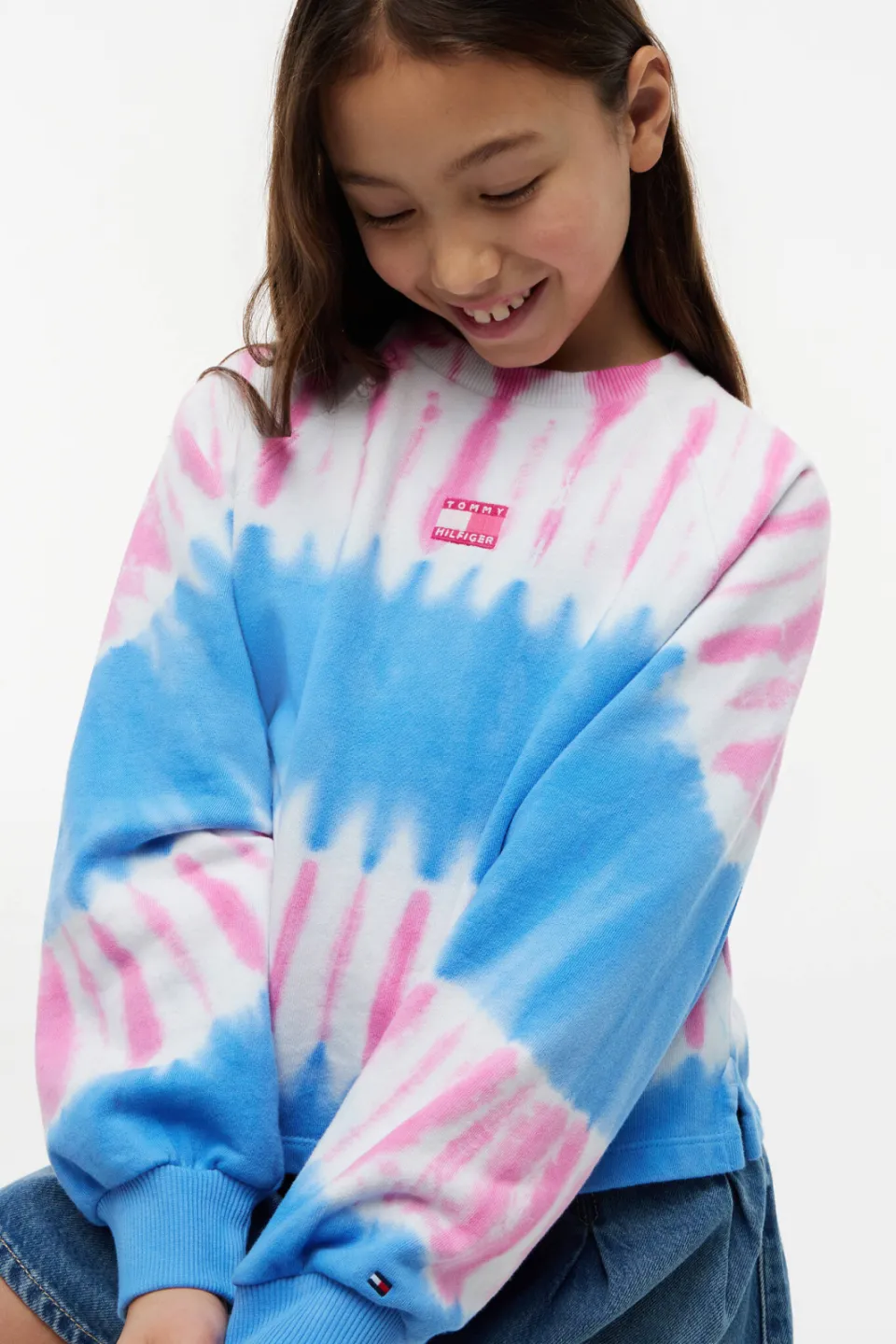 Tommy Hilfiger boxy tie-dye sweater - blauw, foto 4