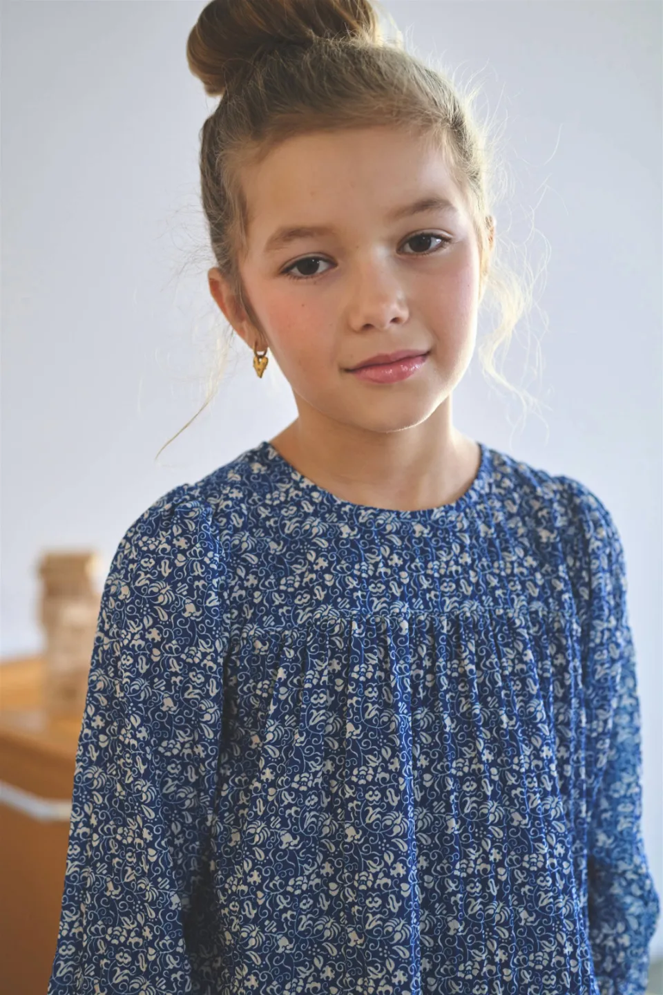 Nono Tinne gebloemde blousetop blauw, foto 5