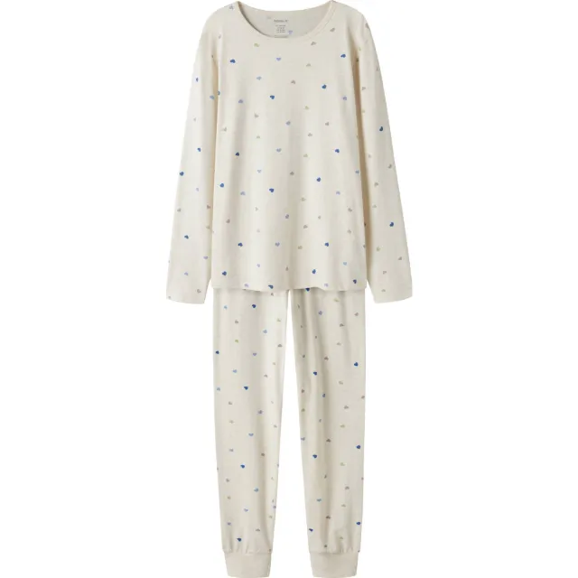 NAME IT pyjama ecru met hartjesprint