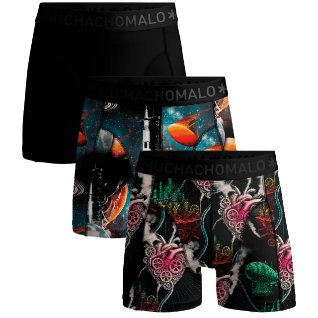 Muchachomalo Heren 3-pack Boxershorts Modern Age veelkleurig, foto 2