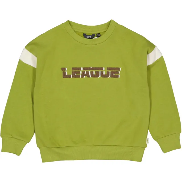 QPI sweater met tekst - groen