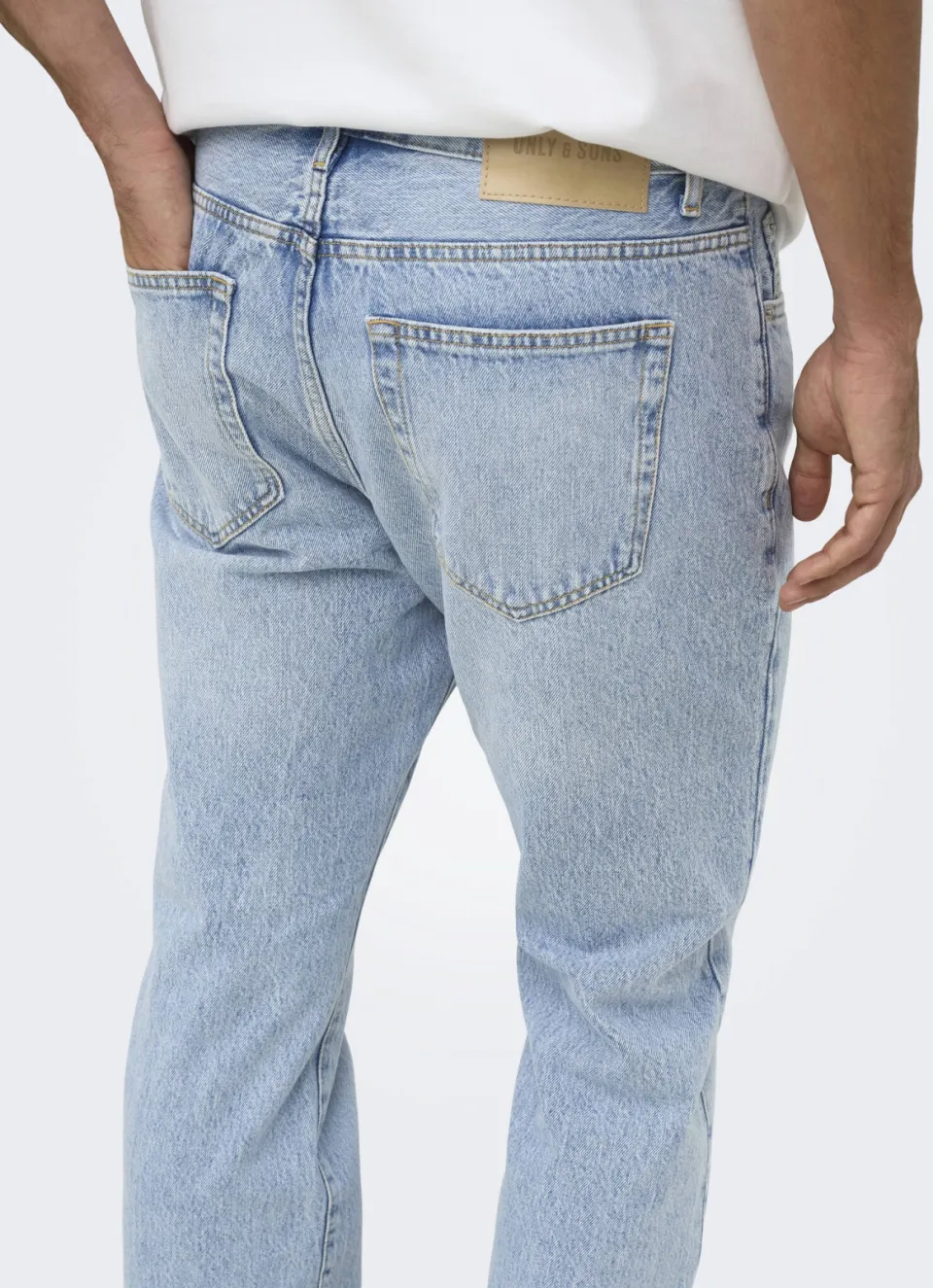 Only & Sons straight leg jeans ONSEDGE light blue denim, foto 5