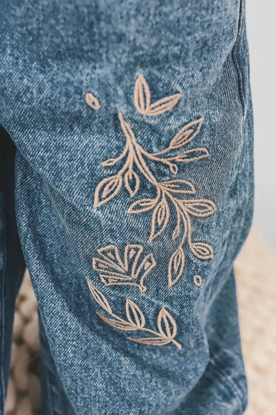 Your Wishes wide leg medium blue denim, foto 4