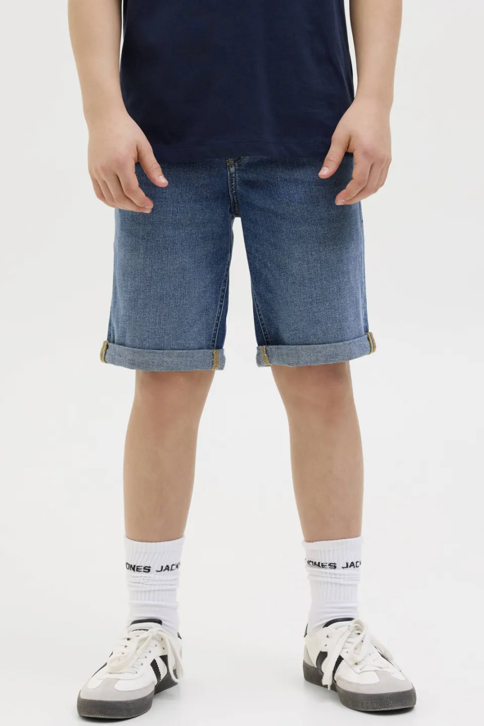 Jack & Jones Junior regular denim jeansshort blauw, foto 4